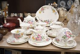 A 20th-century Royal Doulton fine bone china 'Arcadia' tea set, to feature delicately rendered