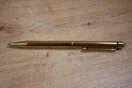 A Sheaffer Targa 1020 Imperial Brass ballpoint pen