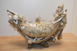 A late 19th to early 20th-century Austro-Hungarian Art Nouveau-style porcelain centrepiece, after