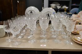 A large selection of fine 20th-century crystal cut glass ware, to feature Galway, Waterford-style,