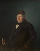A 19th Century German School oil on board portrait, of German born Swiss brewery owner Friedrich