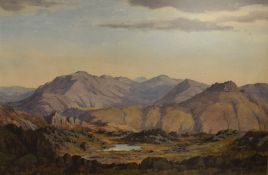 *Local Interest* Ernest E Clarke (British 19th Century) Watercolour 'No.2 Evening on Blea Rigg', a