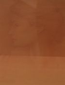 From the circle of Edward Burne-Jones (British 1833-1898) Pencil on paper, side profile of a young