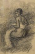 After Pierre-Auguste Renoir (French 1841-1919) Lithograph 'After the Bath', a female life study,