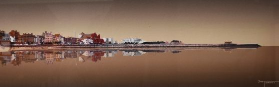 After Joe Tamassy (British Contemporary) Lithograph 'Reflections Morecambe 2', facsimile signature