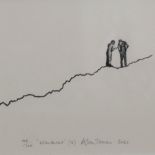 *Local Interest* Alan Stones (British b.1947) Lithograph 'Wanderer (IV)', depicting a fell line with