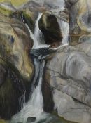 *Local Interest* William Hall (British Contemporary) Watercolour 'Waterfall, Longsleddale
