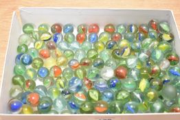 A large quantity of 20th-century traditional glass marbles, to include a large selection of