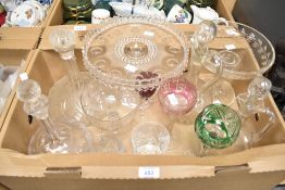 A selection of 19th and 20th-century glassware, to include a quantity of crystal cut decanters
