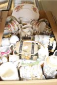 A selection of assorted ceramics including a Vale part tea service having a pink and gold floral