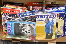 A collection of Carlisle United Football Club Matchday Programmes, 1970's to 2000's including