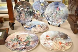Six Coalport collectors plates in the series Frosty Mornings including Robin Redbreast and