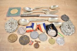 Two military cap badges for the Argyll & Sutherland Highlanders regiment, a collection of assorted