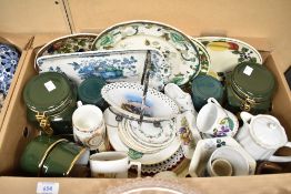 A Mason's 'Chartreuse' dinner plate, a Mason's 'Fruit Basket' sandwich plate, a Royal Doulton '