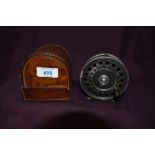 'The Princess' a hardy fly fishing reel in its original leather case the reel works nicely but the