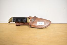 A Kershaw by Kai Japan Model 1032 Big Skinner fixed blade hunting knife, 3' blade, 9' overall in