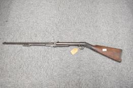 An early .177 B.S.A. Lincoln Jeffries air rifle serial number 3615 under lever cocking system dating