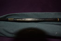 Two fly fishing rods. A Sue Burgess Diamond back 10ft 6in 3pc #6-8 in soft sleeve and a