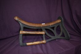 Musgraves cast iron Saddle Rack, 19th century makers mark to the underside 'Musgraves of Belfast'