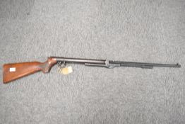 A BSA .177 air rifle under lever action Ser No S77948 in working order circa 1914