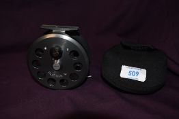 A Greys Platinum XI fly reel #9/10 3+7/8 in original neoprene pouch very little signs of ware