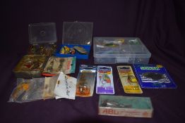 A selection of minnows, spinners and lures