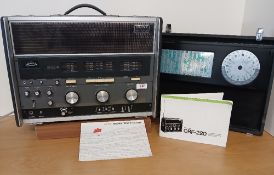 A vintage Sony CRF-220 rare short wave radio set with manual - appears unused and does power up