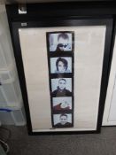 A large framed Radiohead promo poster measuring 69cm x 98cm