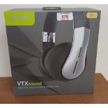 A pair of Hesadphones - boxed new / old stock - VTX sound cancelling phones by Otone