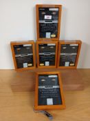 A Lot of Airacoustic Headphones - new old stock - hand crafted with cherry wood bowls - unused -