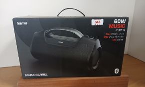 A Hama ' Sound Barrel ' boxed dead stock unused wireless system