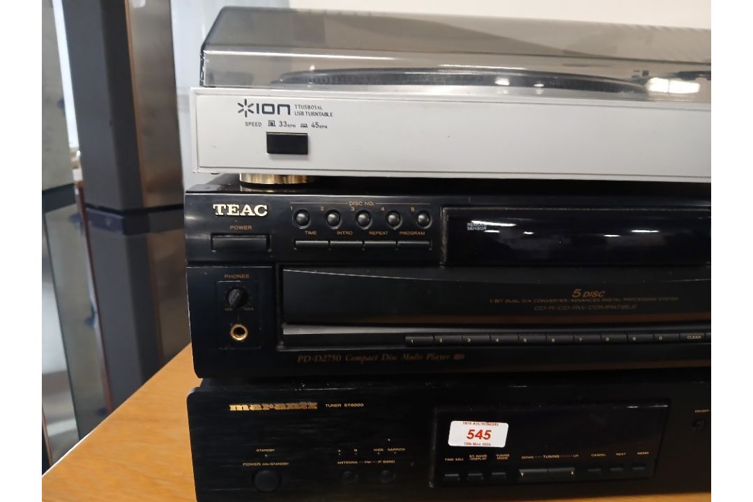 A Lot of three Hi-Fi components as per photos - turntable , CD player and tuner - Image 2 of 3