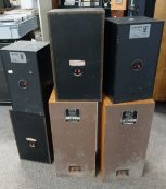 A job lot of mixed stereo speakers - not tested - sold as seen