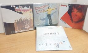 A seven record mixed lot - and more VG/VG or better - Led Zeppelin , Doors and more - a nice lot