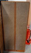 A pair of vintage floor standing speakers - no makers ID - nice stylish items