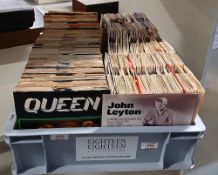 A large box of seven inch singles - a real mixed bag that appear to have been a dj / nightclub