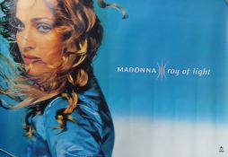 A Madonna ' Ray of Light ' shop promo poster in good condition and measuring 86 x 59 cm