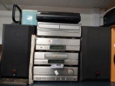 A Denon midi system with Bower and Wilkins DM600 speakers - comes with remote and a Kenwood