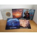 A five album lot with rock . metal interest - Whitesnake , Motorhead and more VG/VG or better