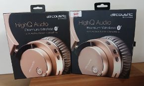 A 2 Headphone Lot - Airacoustics wireless - boxed and new old stock
