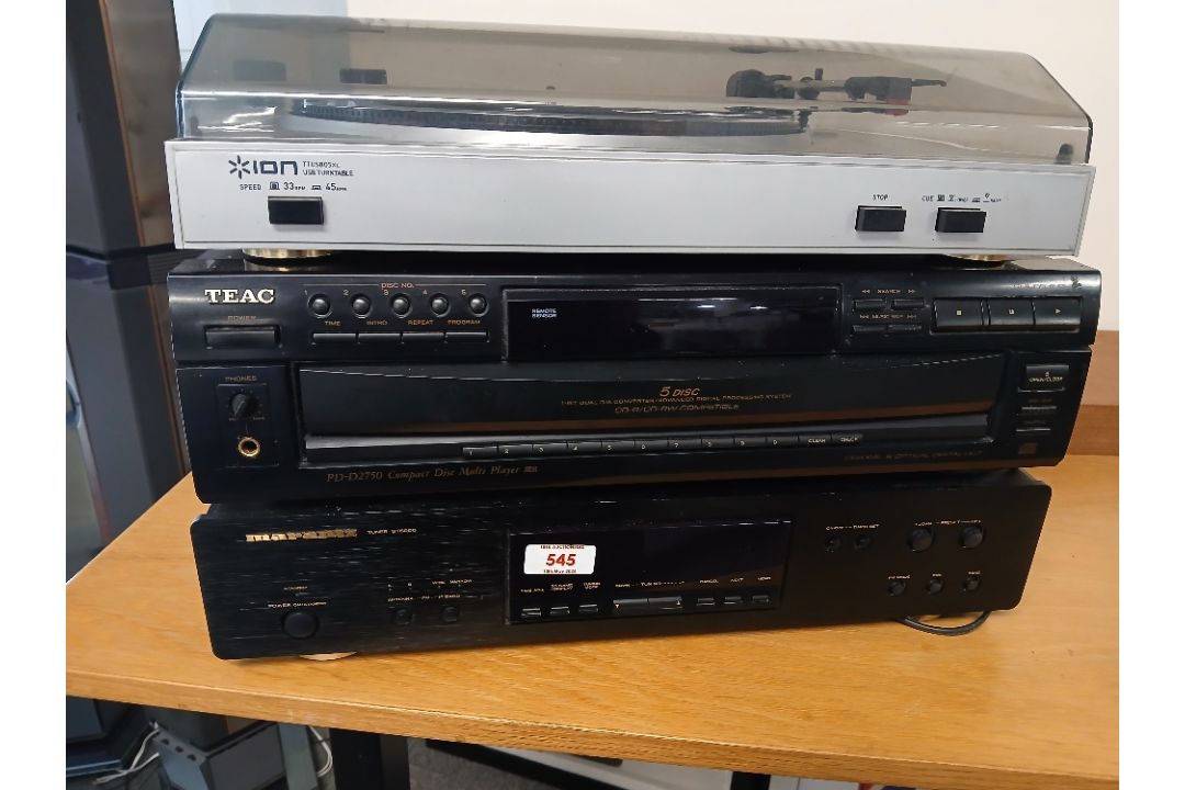A Lot of three Hi-Fi components as per photos - turntable , CD player and tuner - Image 1 of 3
