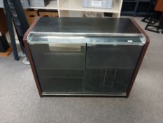 A vintage Toshiba Hi Fi Cabinet in good cosmetic condition - 95cm x 43cm x 70 cm - a nice retro