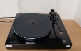 A Sansui belt drive turntable SR 222 MKV with dust cover