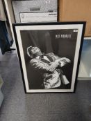 A large framed Ray Charles poster measuring 60cm x 82cm