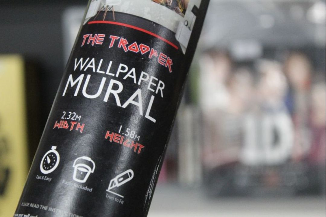 A large Iron Maiden paste to the wall mural - measurements shown on photos - Image 3 of 3