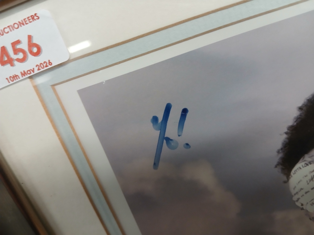 A Brian May print - framed and signed but we not have an authenticity - 35cm x 30cm - Queen - Image 3 of 5
