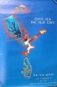 A Chris Rea shop promo poster for ' Blue Cafe ' measuring 75 x 51 cm and in good condition - been