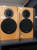 A pair of Sony speakers - SSB2ED - with grills intact