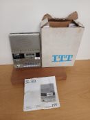 A boxed retro / vintage portable cassette player - ITT SL500 - old shop stock