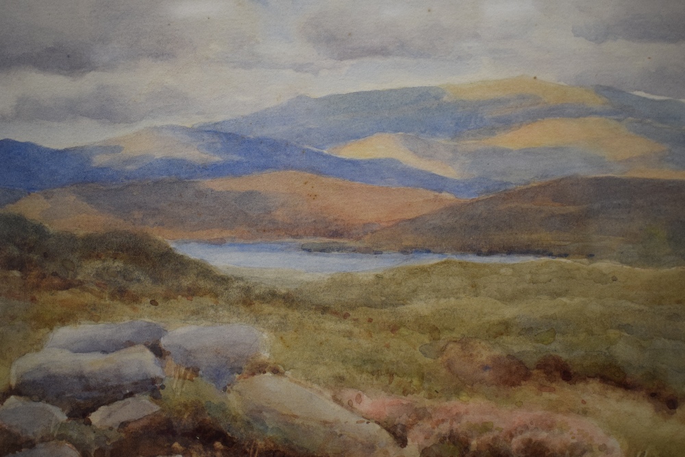 T.A.D Wills? (19th/20th Century) Watercolour, a mountainous landscape, signed and dated (1904) lower - Image 3 of 5